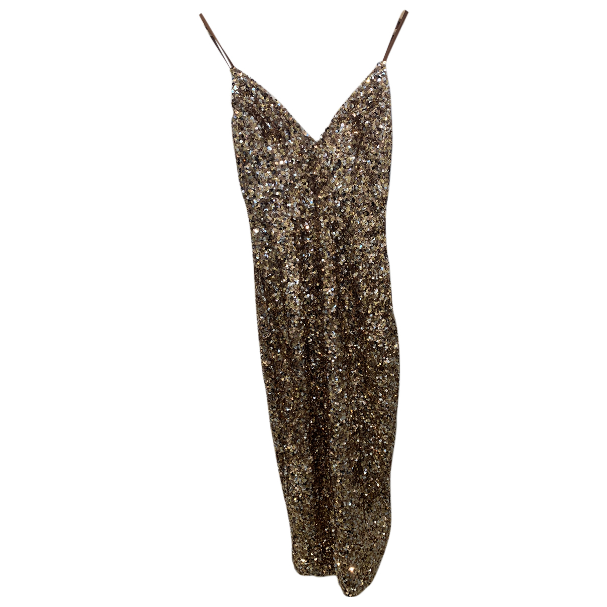 Glitter mid-length dress Shona Joy Gold 